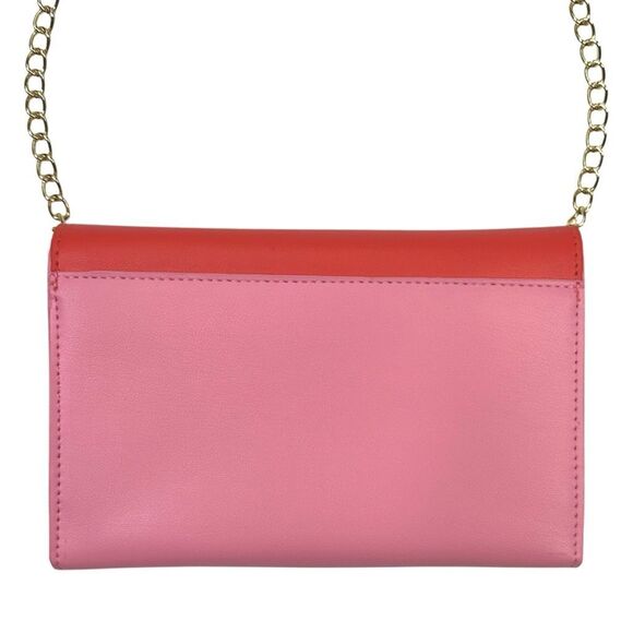 Juicy Couture Oui Pink & Red Crossbody Bag w Gold Chain Strap 7.25”x5.25”x1.25” - Picture 6 of 6